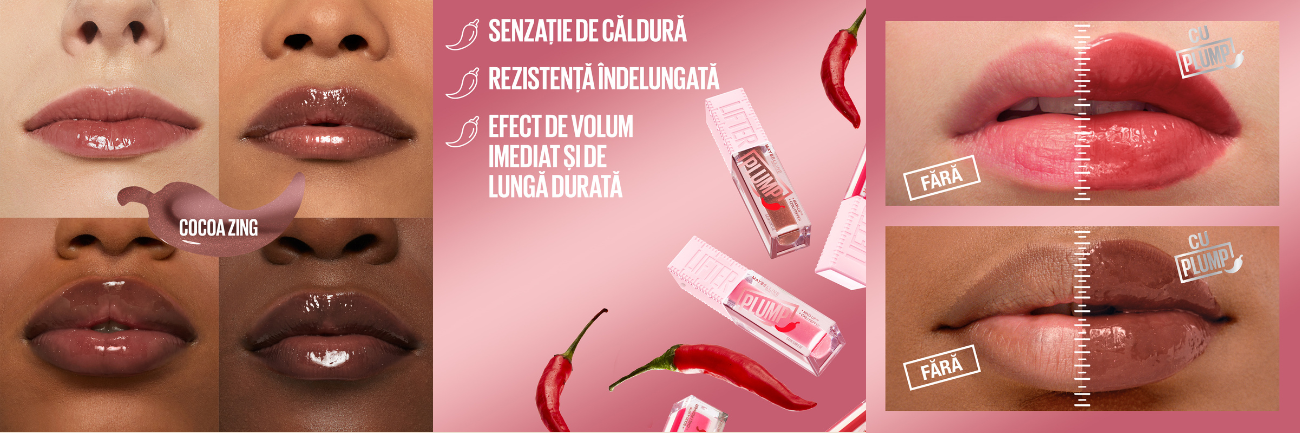 Luciu de buze cu efect de marire Lifter Plump 5.4 ml, Maybelline